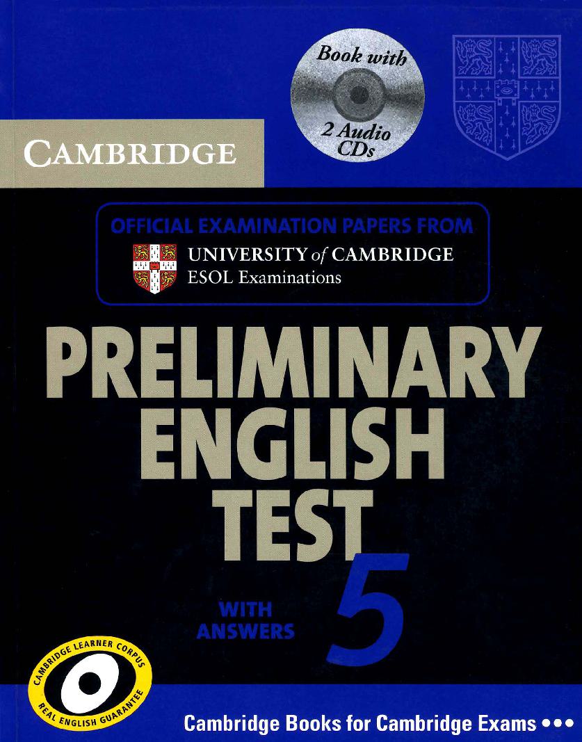 Cambridge Preliminary English Test for schools 5 with answers (PET 5)