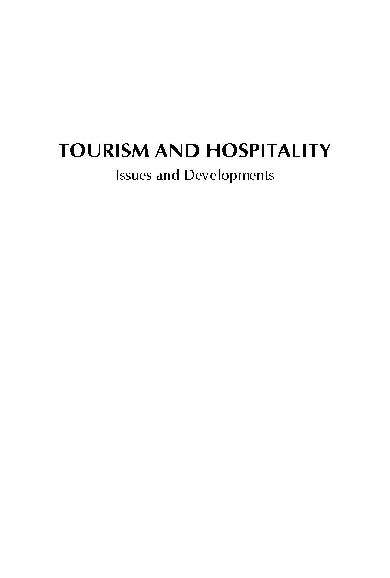 Tourism and Hospitality: Issues and Developments