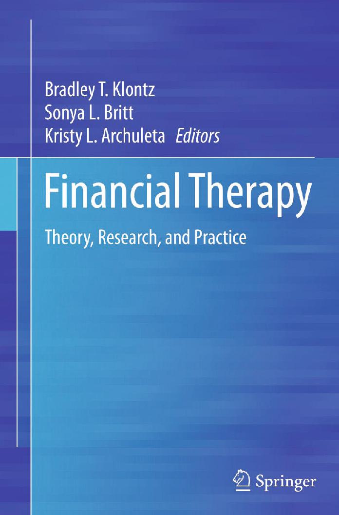 Financial Therapy: Theory, Research, and Practice