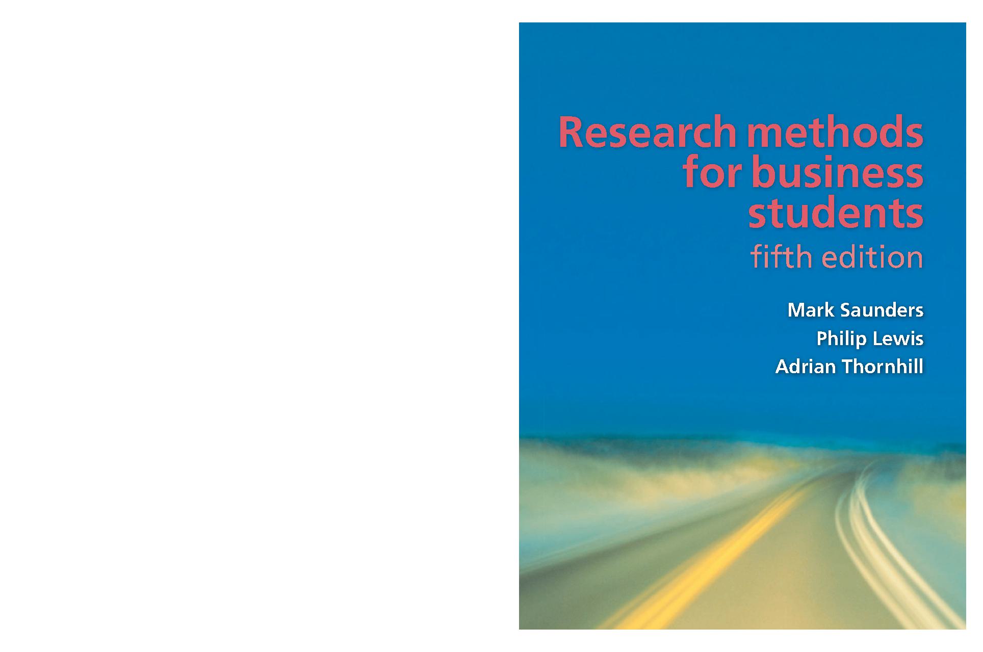 Research Methods for Business Students