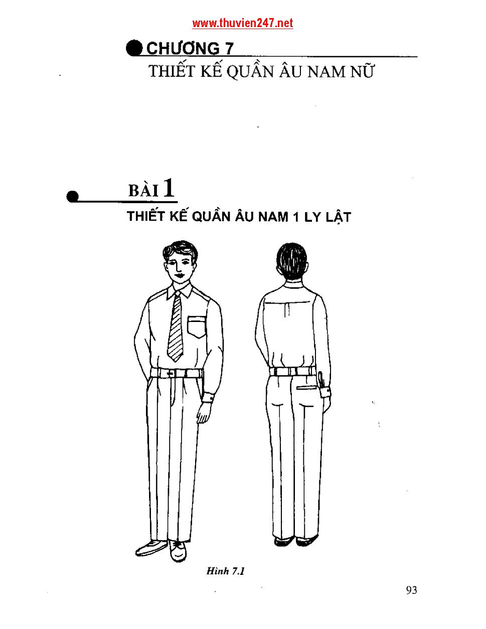 Tài liệu học tập THIẾT KẾ QUẦN ÂU NAM, NỮ