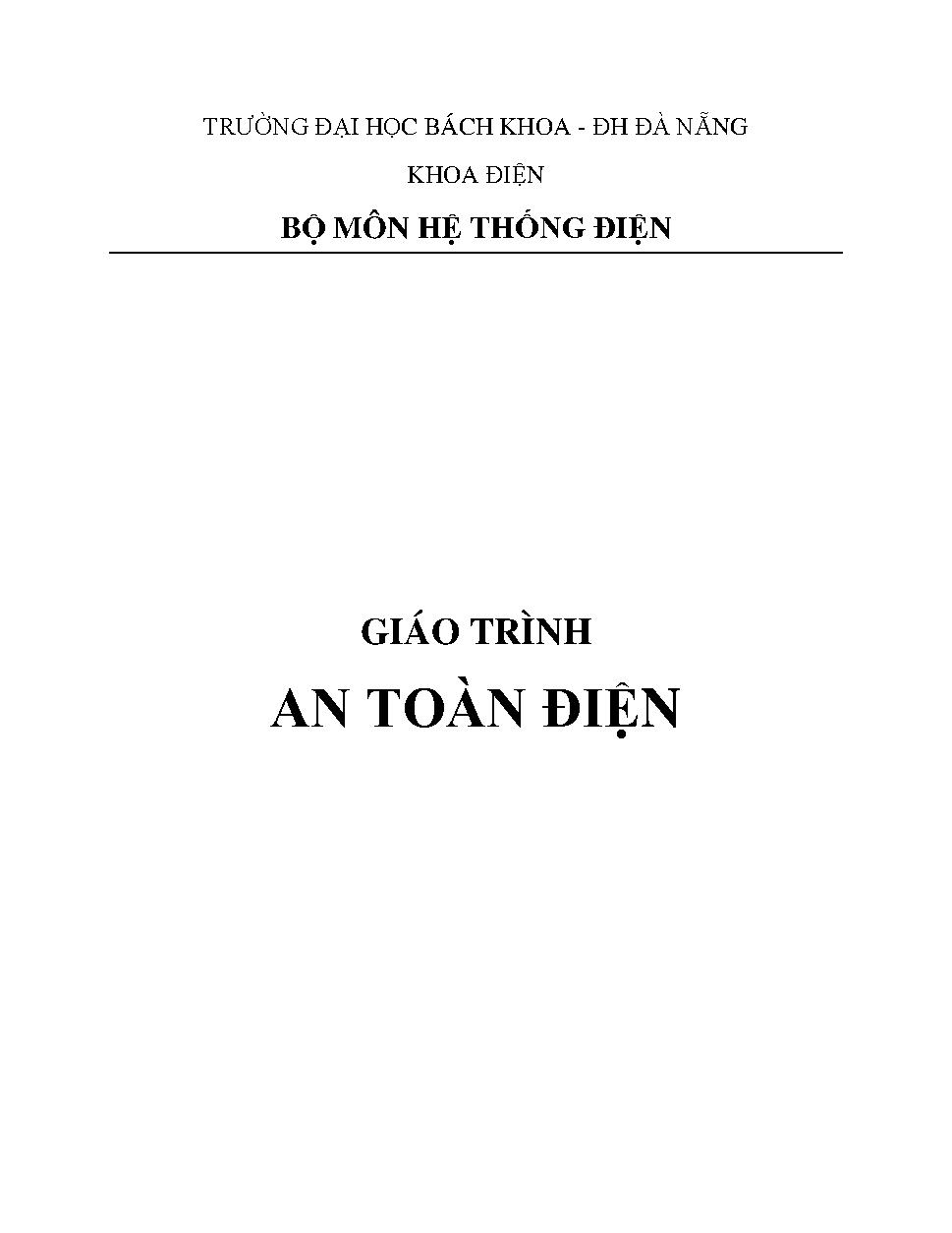 Giáo trình An toàn điện