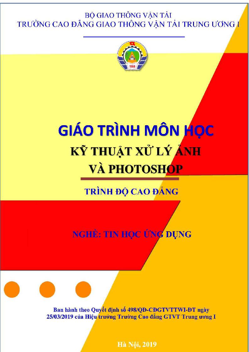 Giáo trình môn học Kỹ thuật xử lý ảnh và photoshop