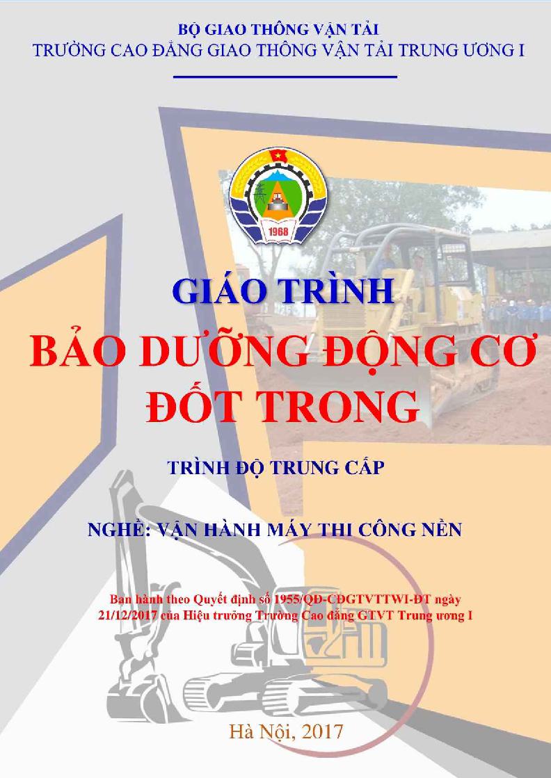 Giáo trình Bảo dưỡng động cơ đốt trong Phần 1