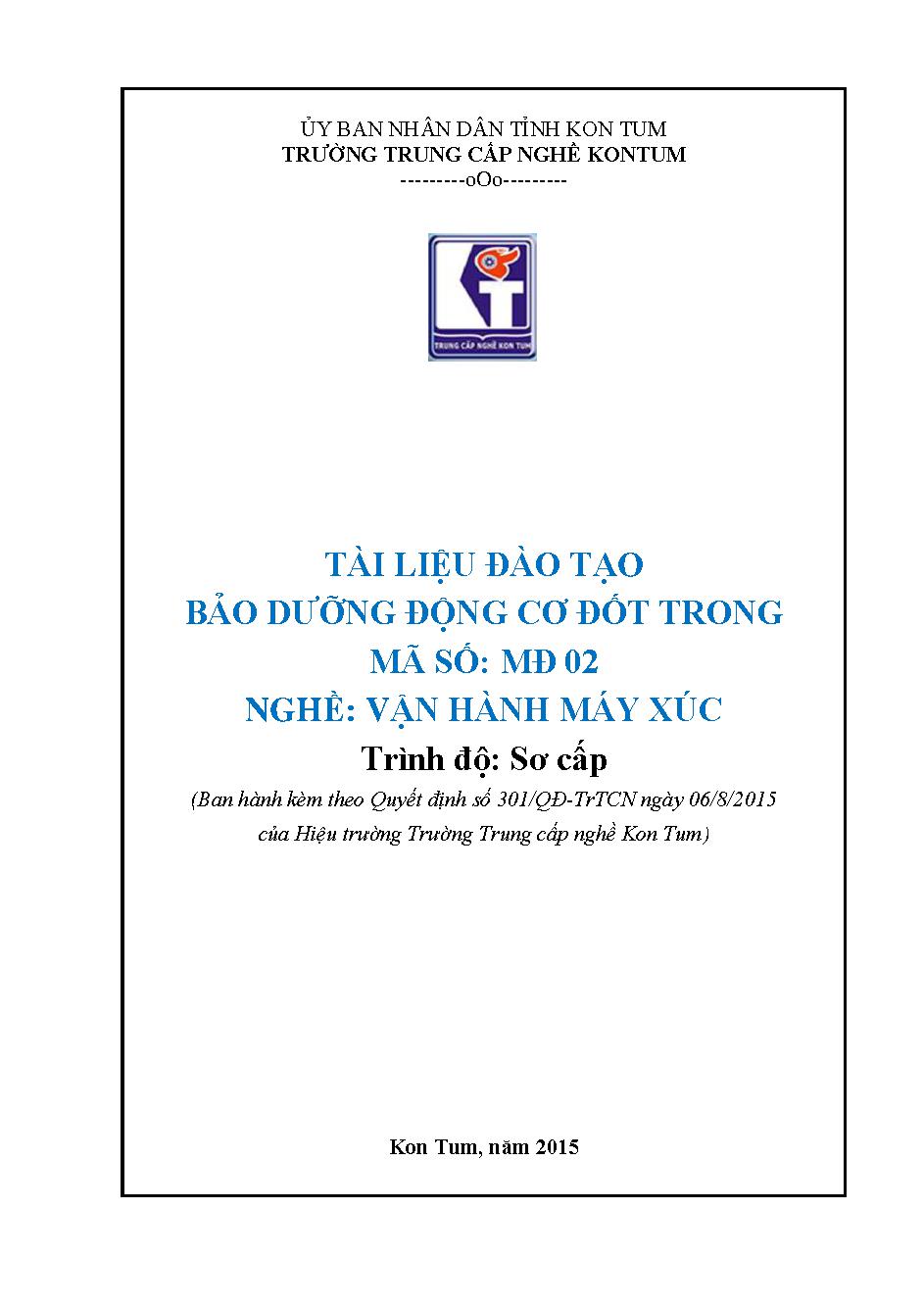 Tài liệu đào tạo Bảo dưỡng động cơ đốt trong