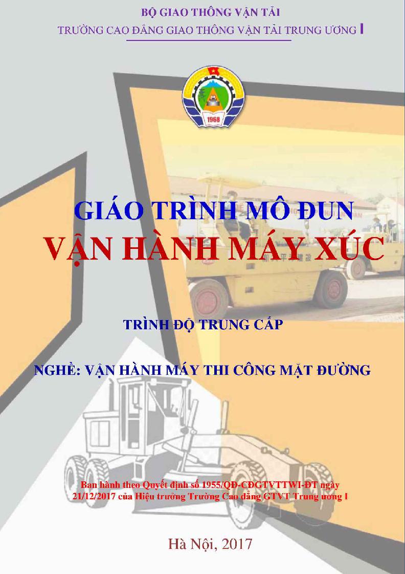 Giáo trình mô đun Vận hành máy xúc