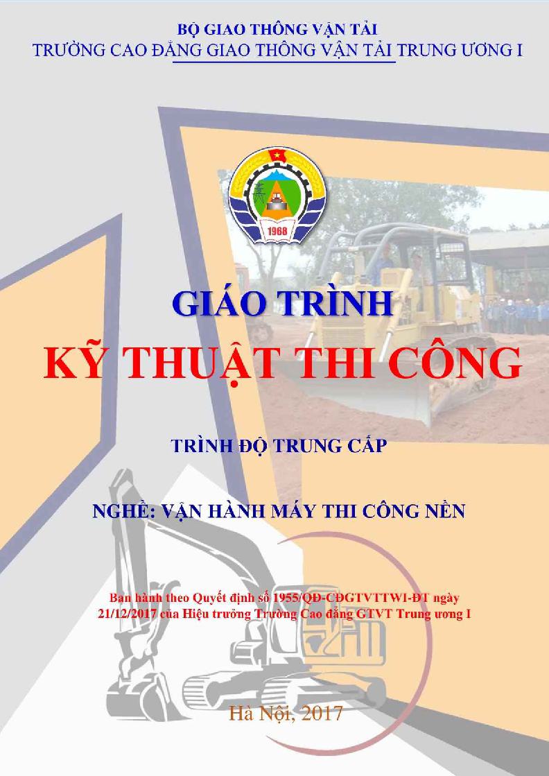 Giáo trình Kỹ thuật thi công