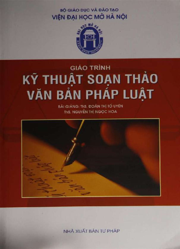 Giáo trình Kỹ thuật soạn thảo văn bản pháp luật