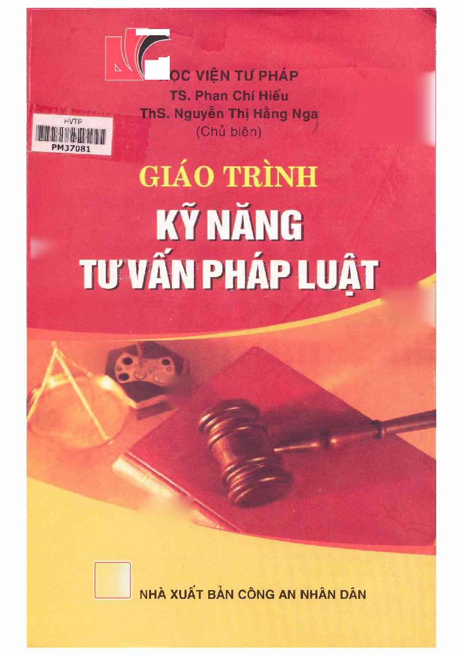 Giáo trình Kỹ năng tư vấn pháp luật