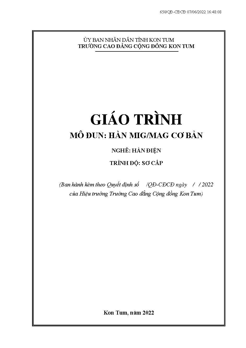 Hàn Mig/Mag cơ bản