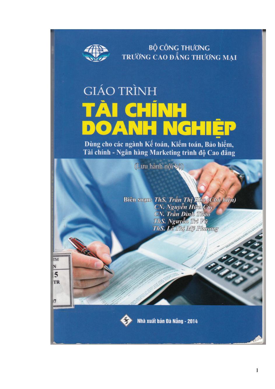 Giáo trình Tài chính doanh nghiệp