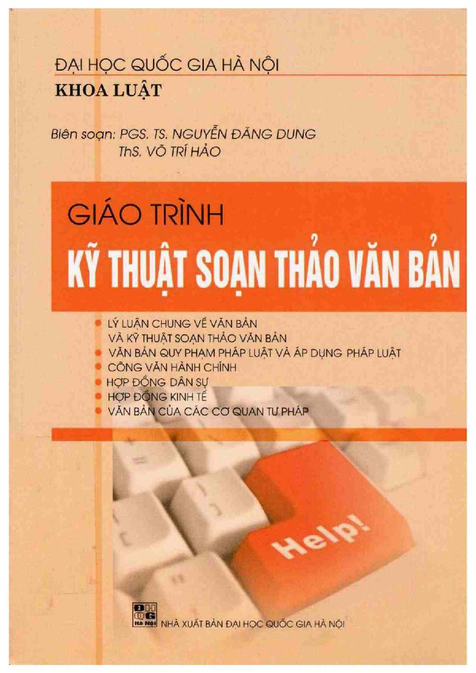 Giáo trình kỹ thuật soạn thảo văn bản