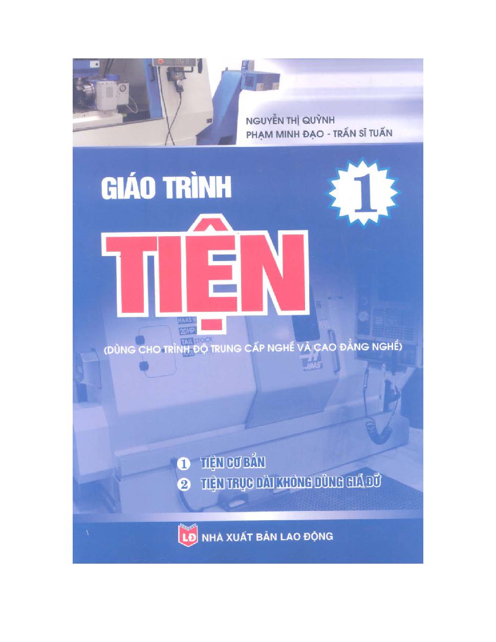 Giáo trình Tiện 1