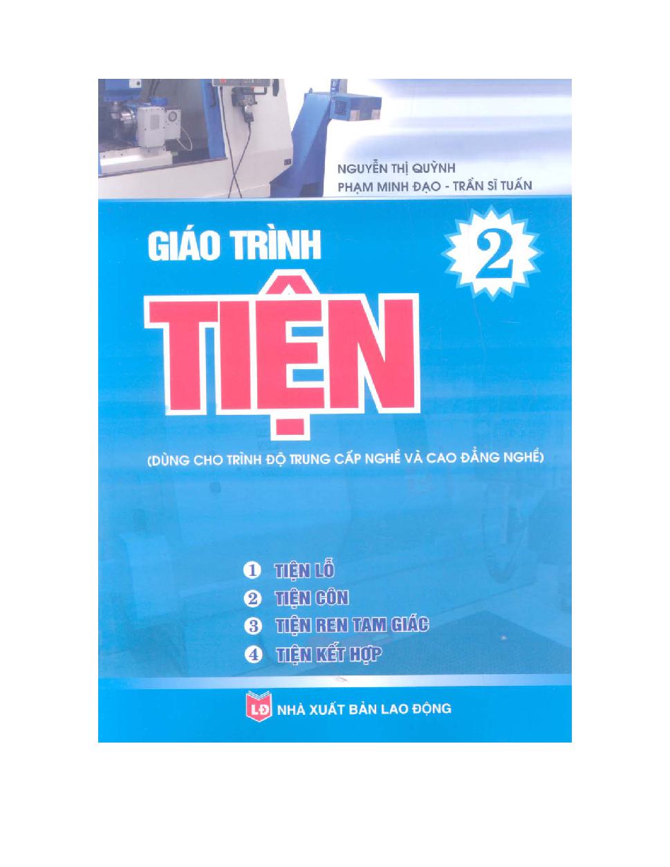 Giáo trình Tiện 2