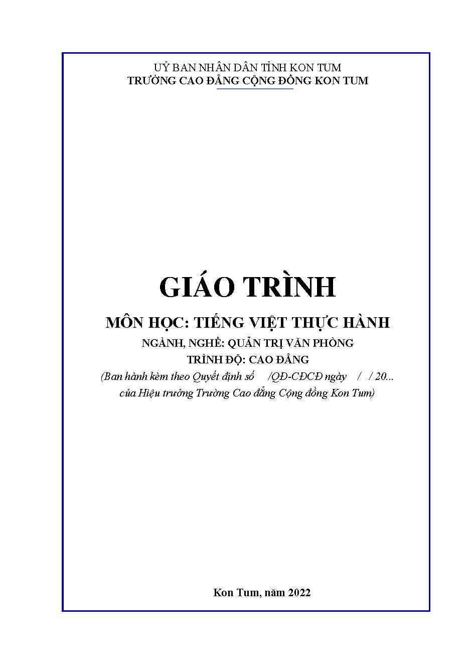 Giáo trình Tiếng việt thực hành