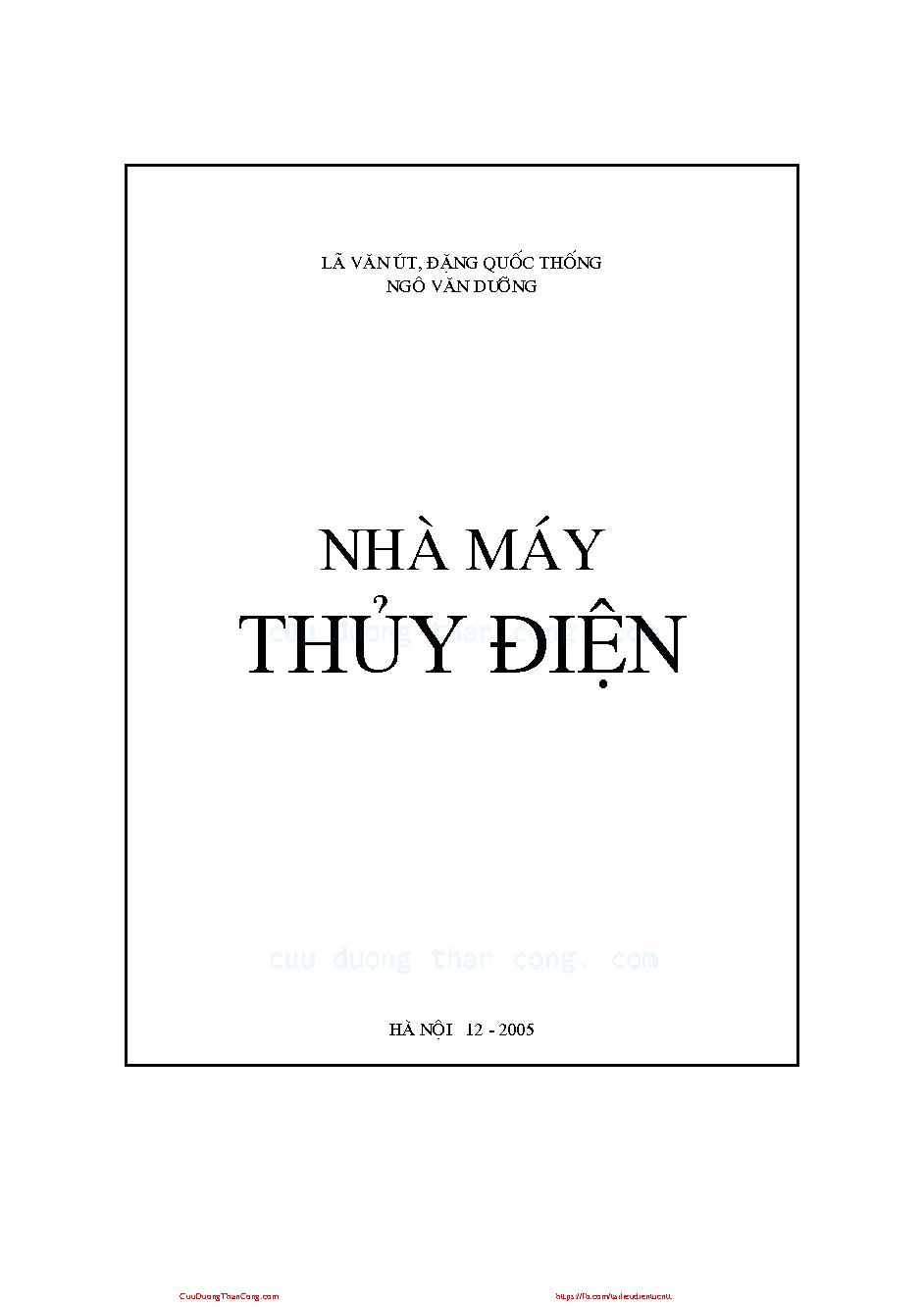 Nhà máy thuỷ điện