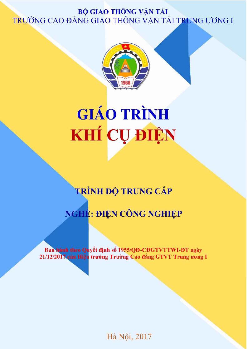 Giáo trình Khí cụ điện