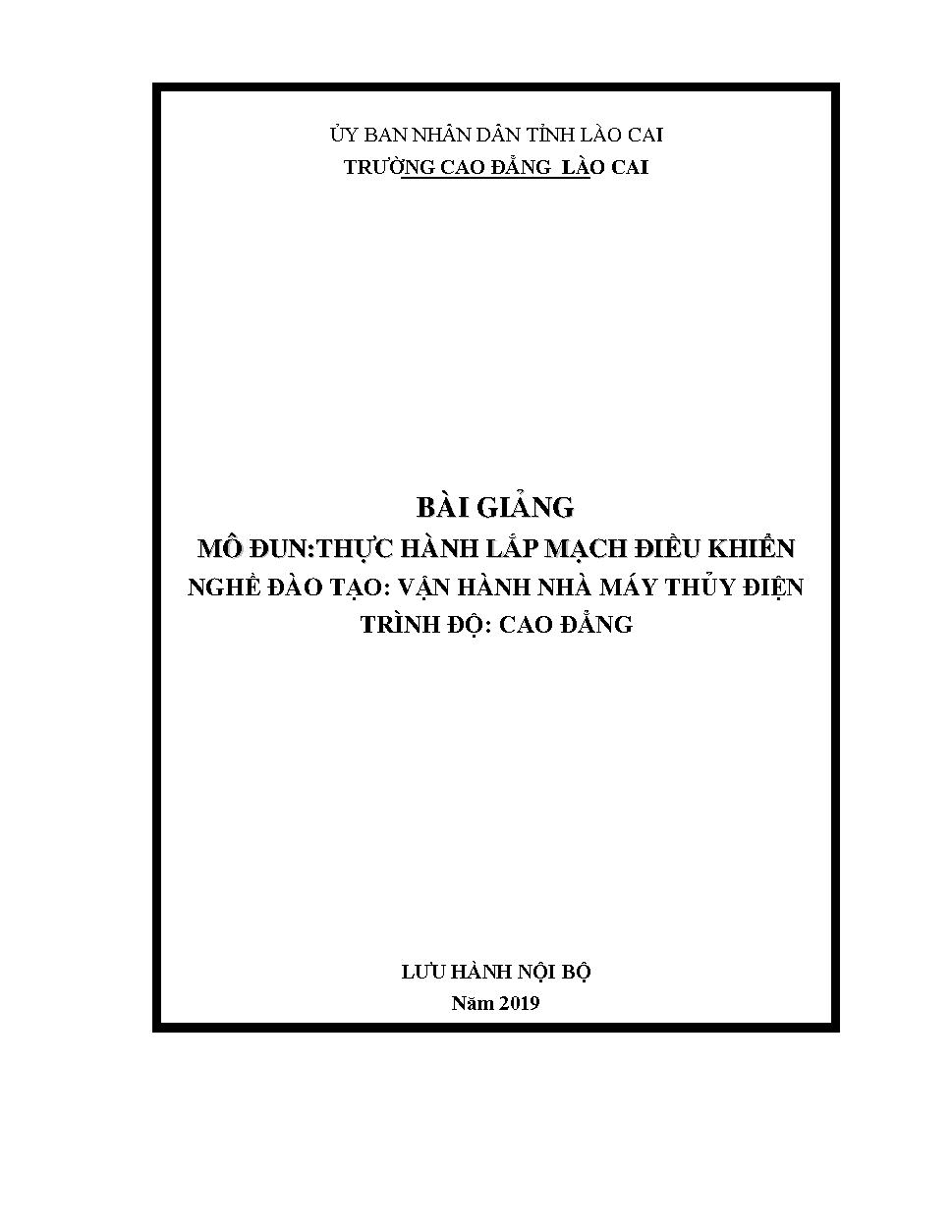 Bải giảng thực hành lắp mạch điều khiển