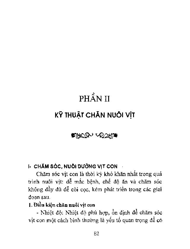 Phần II. Kỹ thuật chăn nuôi vịt (Kỹ thuật chăn nuôi gia cầm)