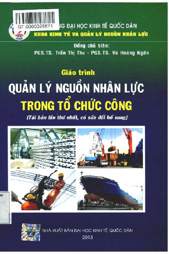 Giáo trình quản lý nguồn nhân lực trong tổ chức công