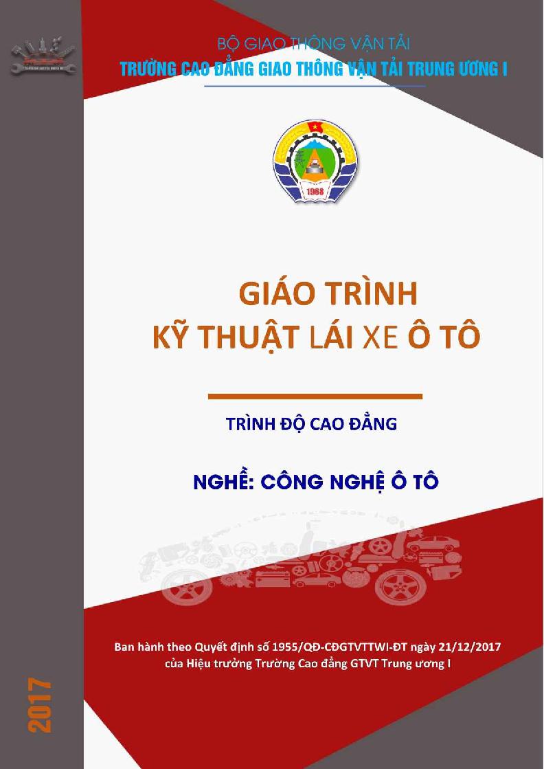 Giáo trình Kỹ thuật lái xe ô tô