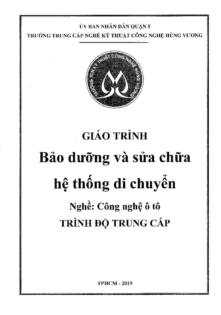 Giáo trình Bảo dưỡng và sửa chữa hệ thống di chuyển