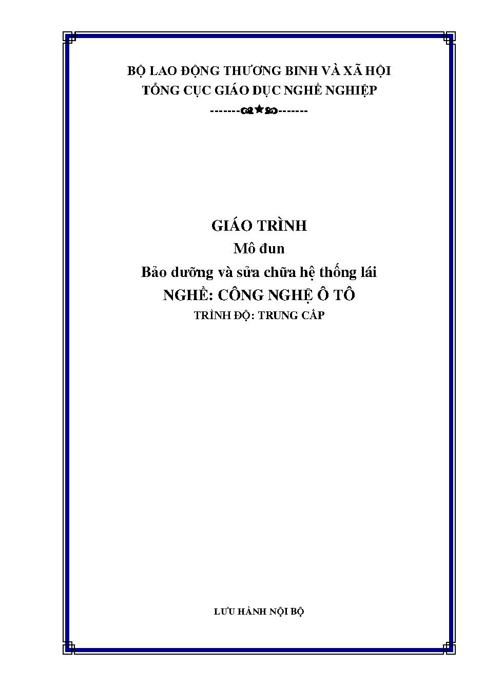 Bảo dưỡng và sửa chữa hệ thống lái