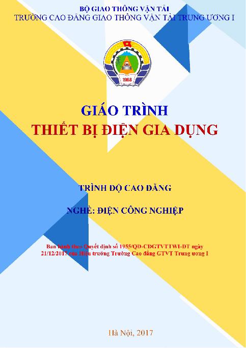 Giáo trình Thiết bị điện gia dụng