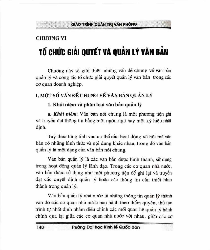 Giáo trình Quản trị văn phòng ( Chương VI)