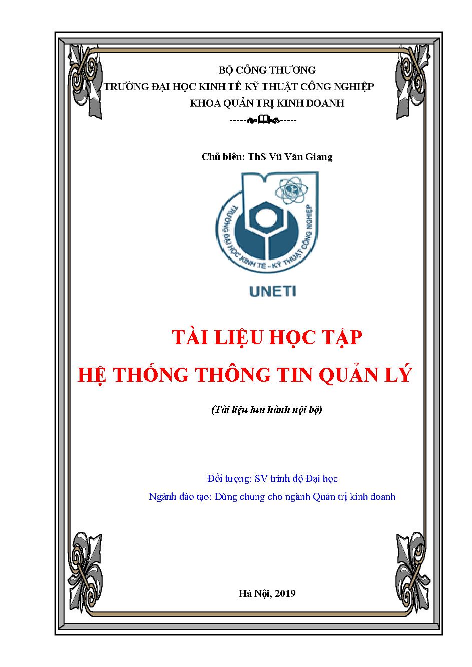 Tài liệu học tập hệ thống thông tin quản lý