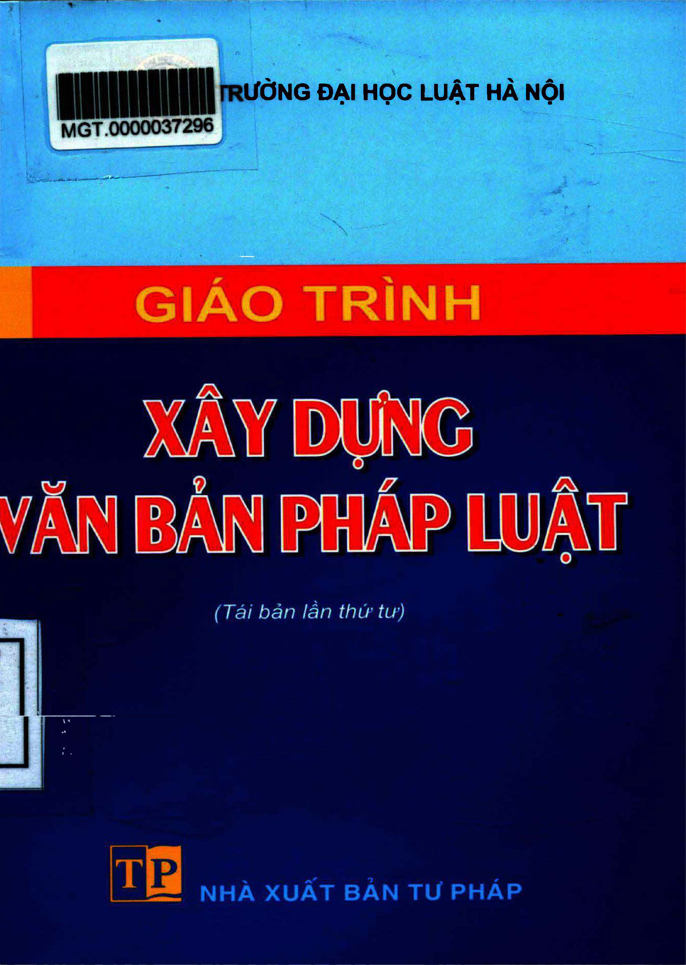 Giáo trình Xây dựng văn bản pháp luật