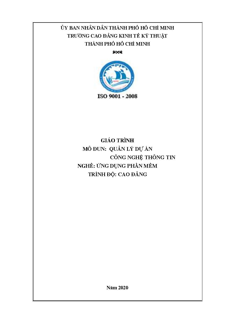 Giáo trình Quản lý dự án công nghệ thông tin