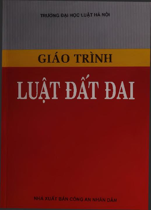 Giáo trình Luật đất đai