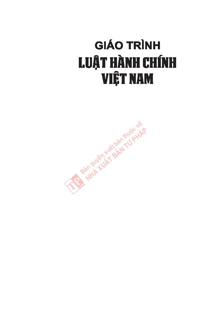 Giáo trình Luật hành chính Việt Nam