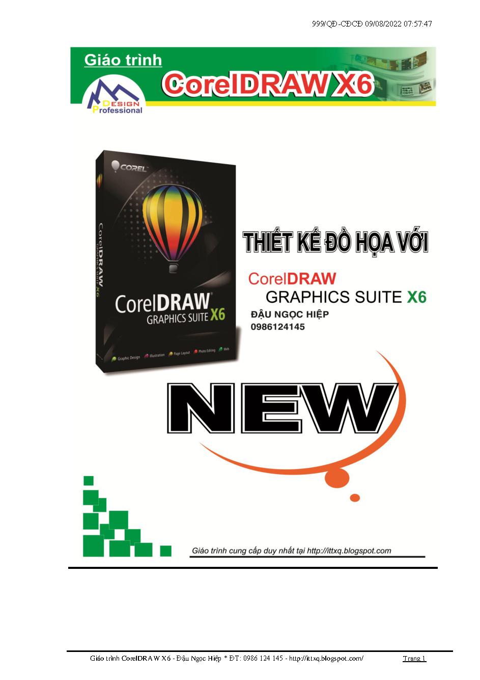 Giáo trình CorelDRAW X6 - Thiết kế đồ hoạ với CorelDRAW