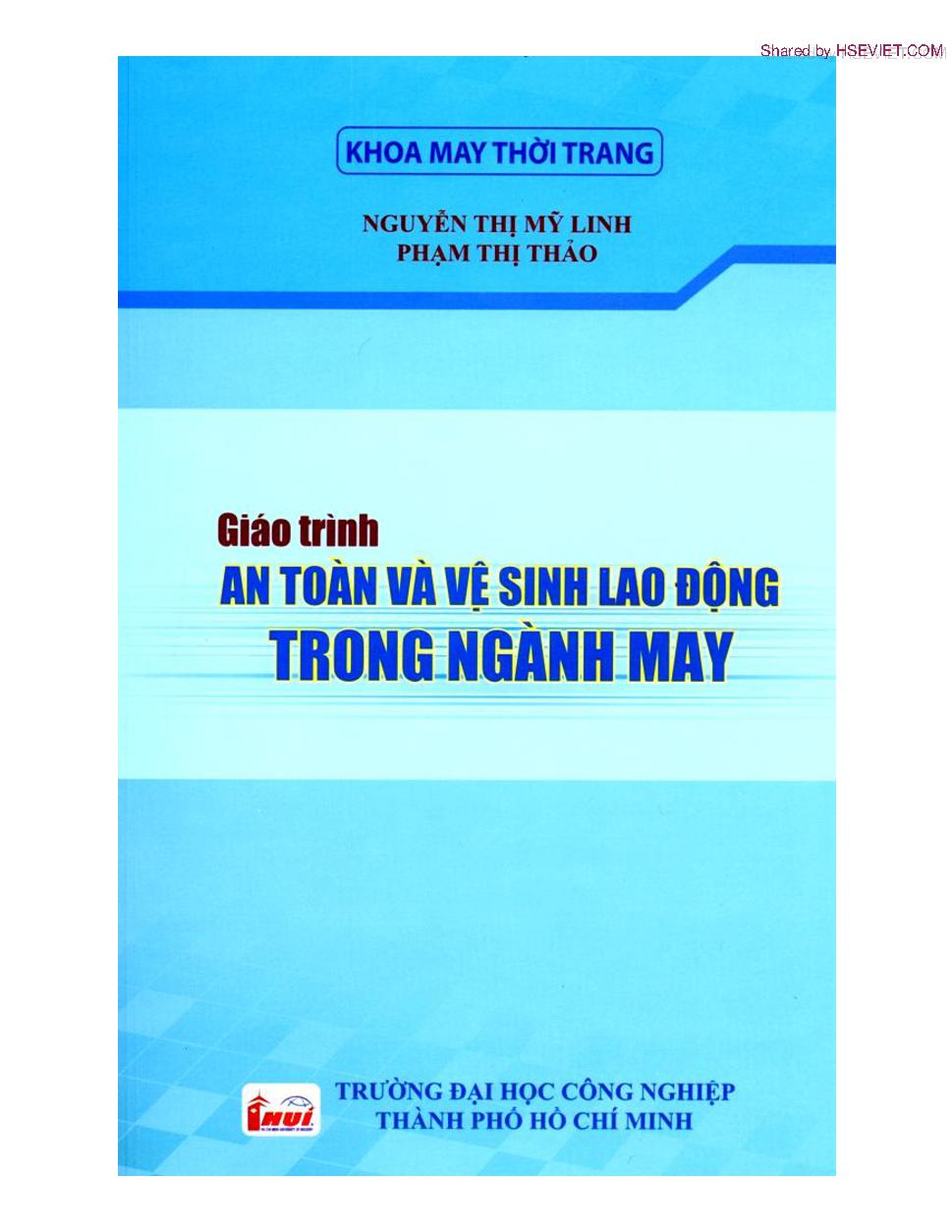 Giáo trình An toàn và vệ sinh lao động trong ngành may