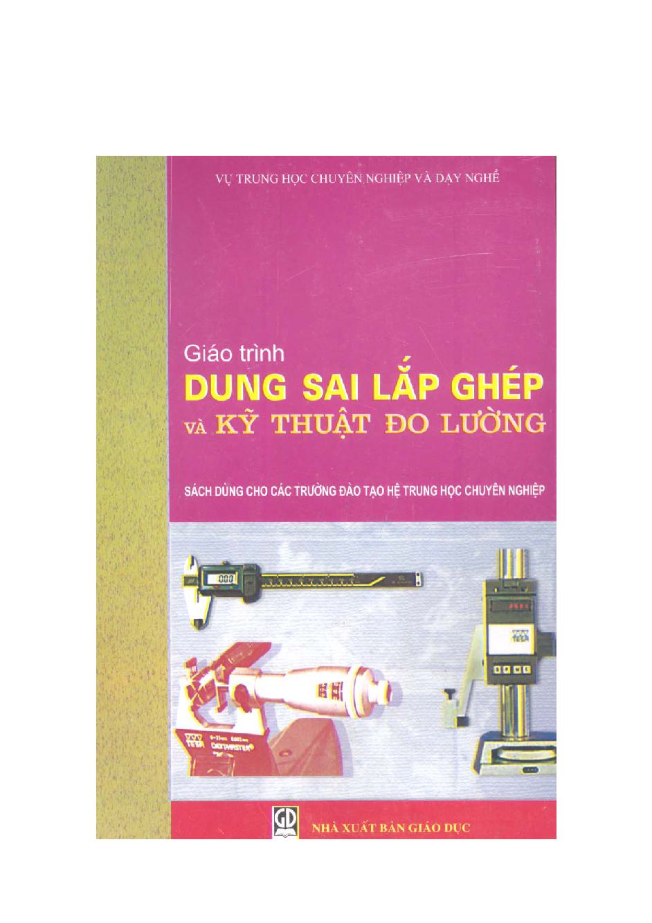 Giáo trình Dung sai lắp ghép và đo lường kỹ thuật