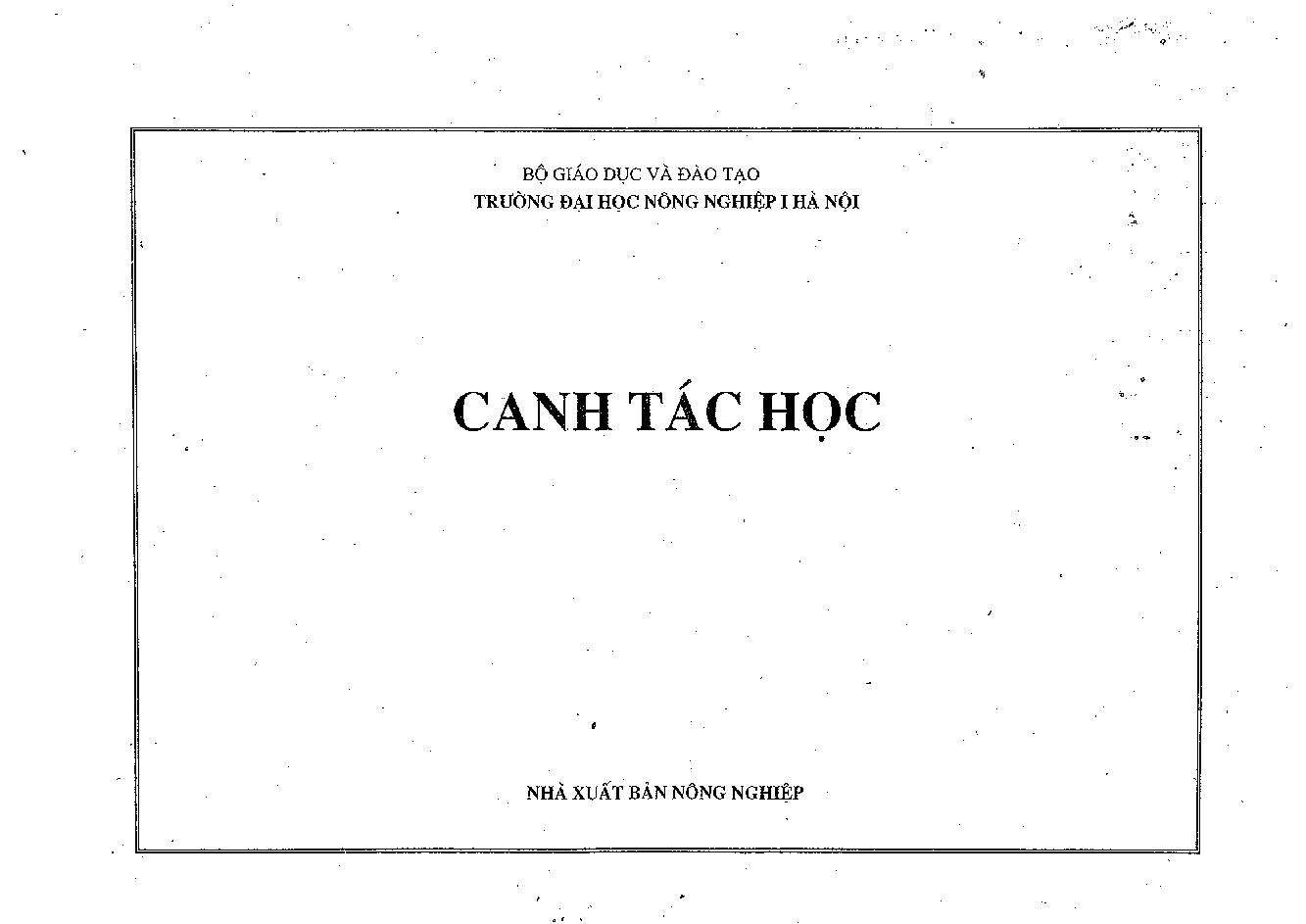 Canh tác học