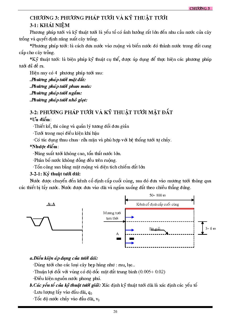 Giáo trình Thuỷ Nông  (chương 3)