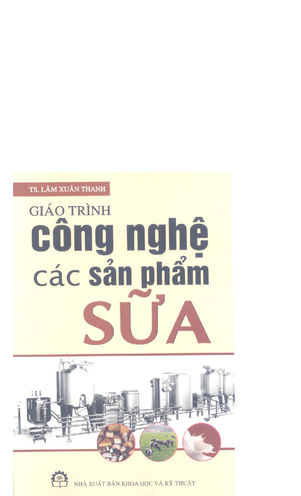 Giáo trình Công nghệ các sản phẩm sữa