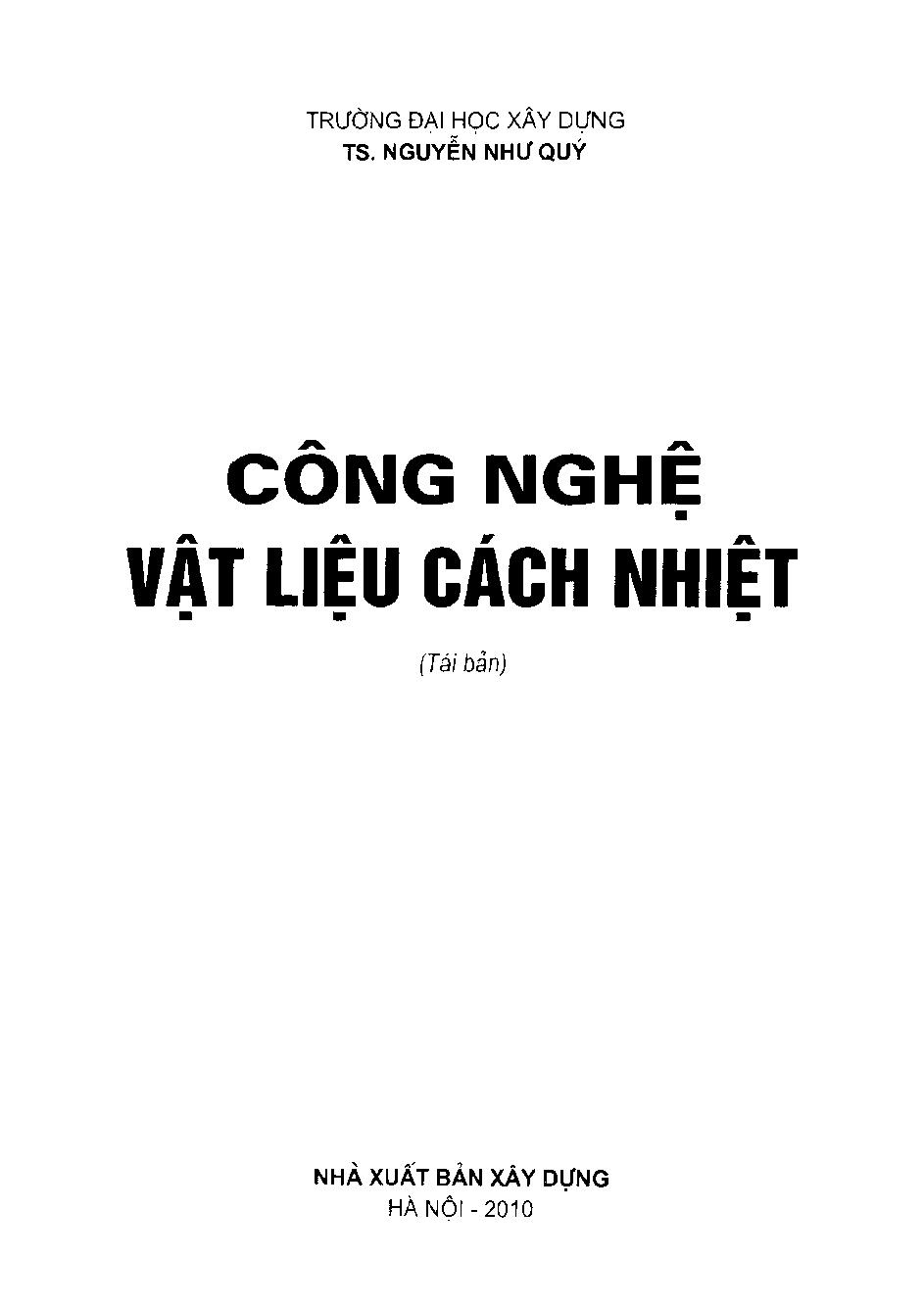 Công nghệ vật liệu cách nhiệt