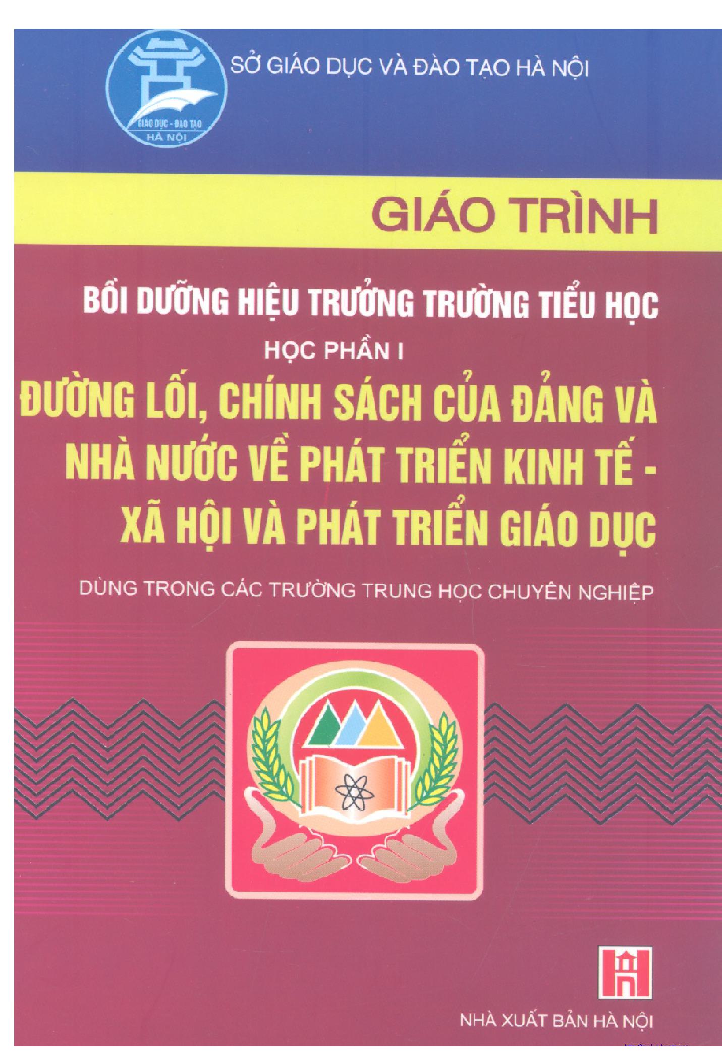 Giáo trình Bồi dưỡng hiệu trưởng trường tiểu học - Phần 1