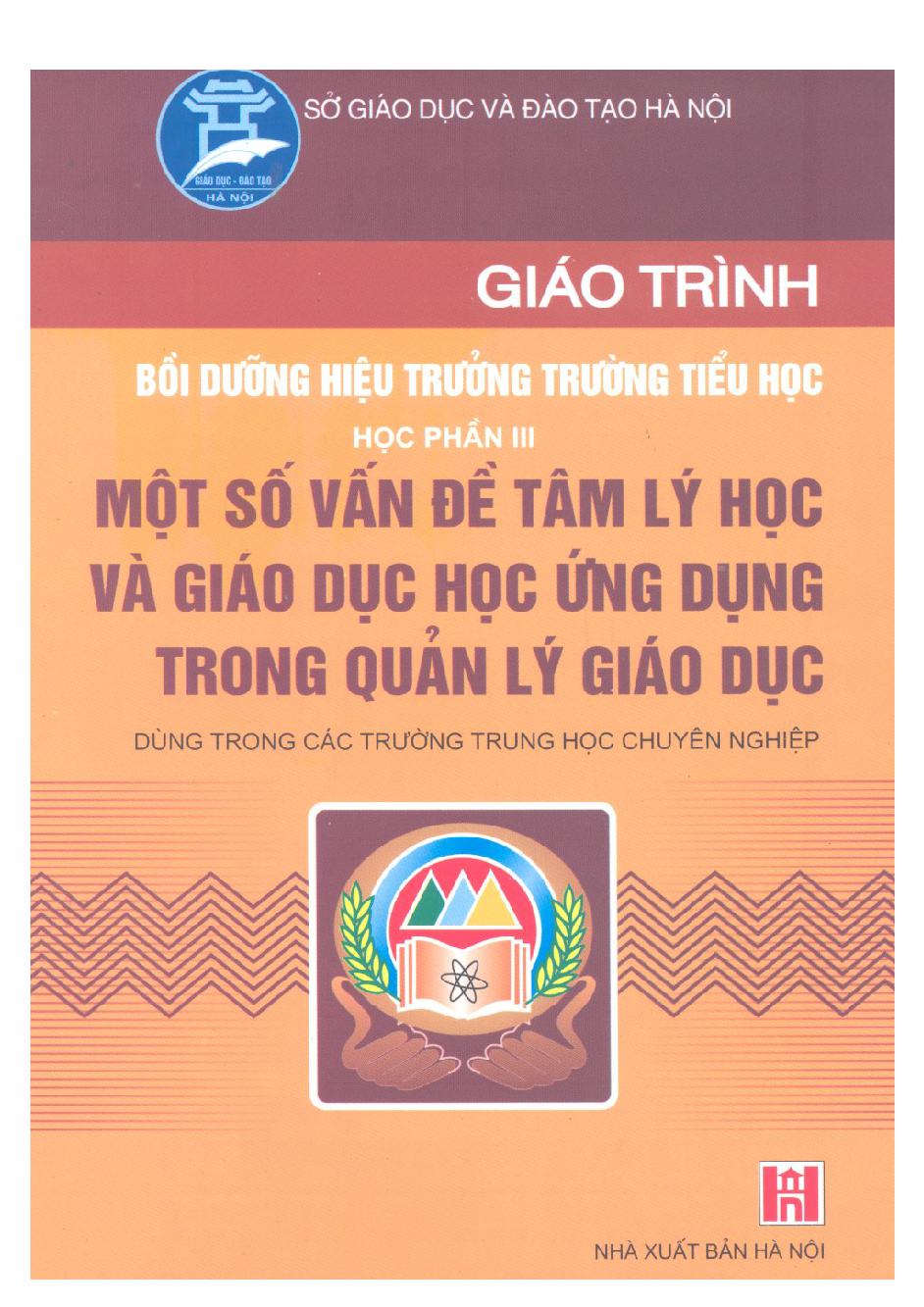 Giáo trình Bồi dưỡng hiệu trưởng trường tiểu học - Phần 3