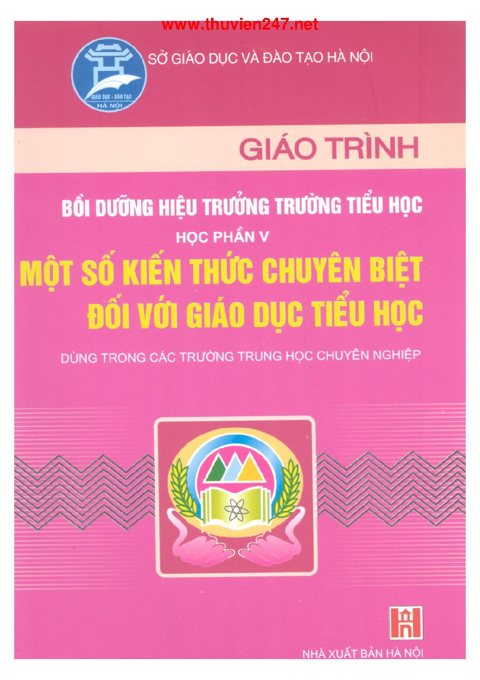 Giáo trình Bồi dưỡng hiệu trưởng trường tiểu học - Phần 5