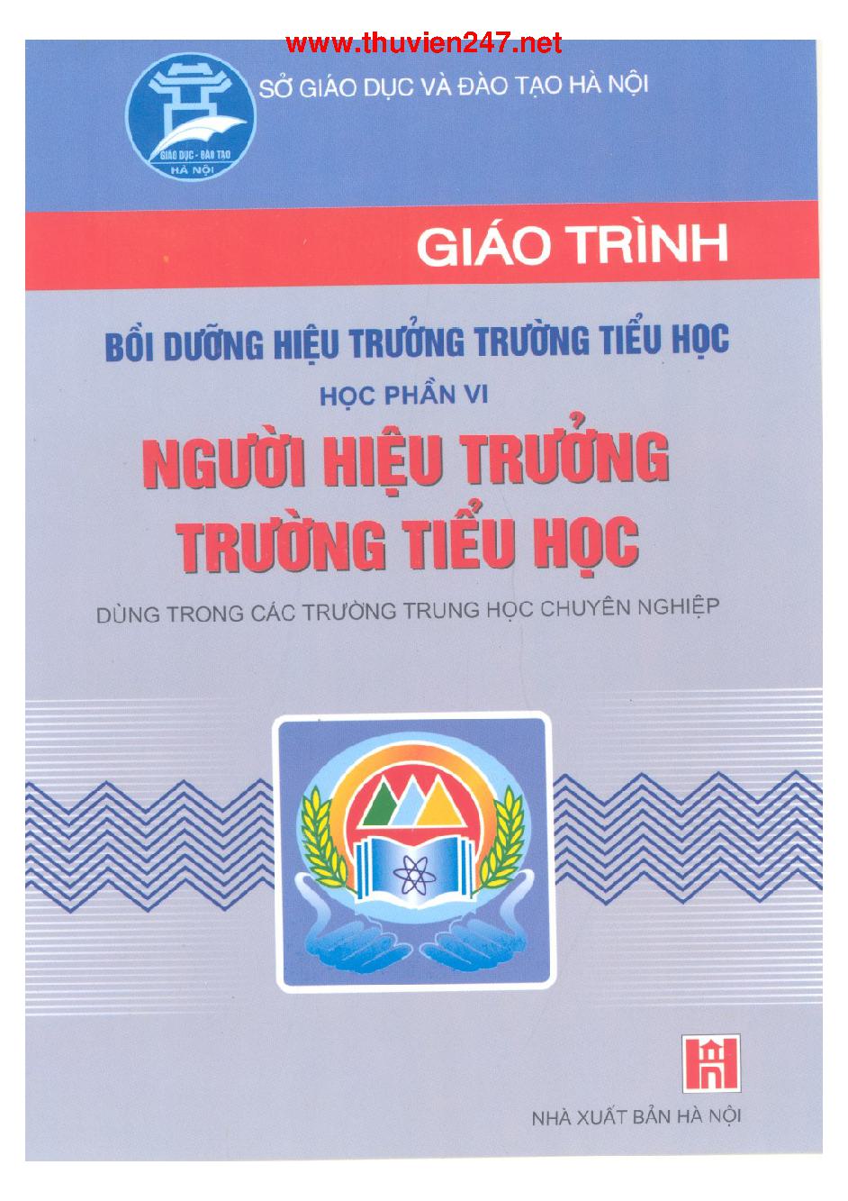 Giáo trình Bồi dưỡng hiệu trưởng trường tiểu học - Phần 6