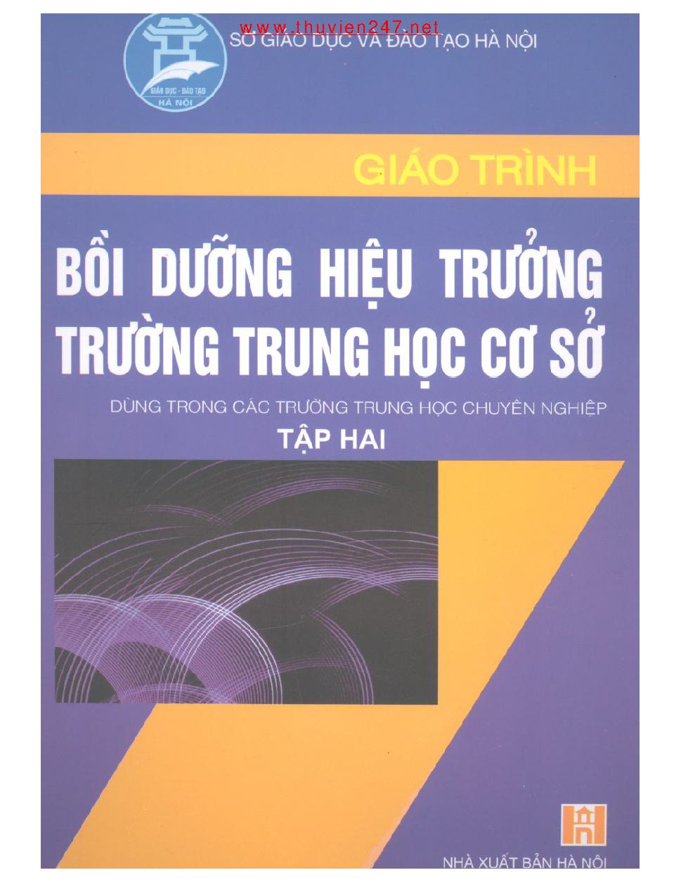 Giáo trình Bồi dưỡng hiệu trưởng Trung học cơ sở - tập 2