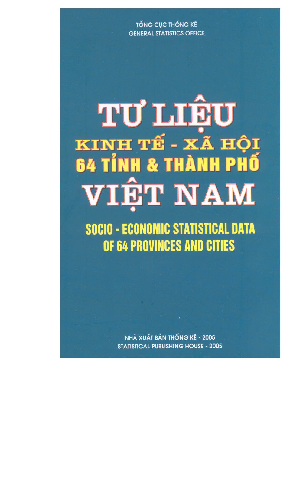 Tư liệu Kinh tế - xã hội 54 tỉnh và thành phố Việt Nam