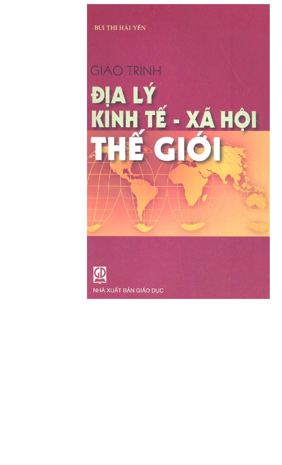 Giáo trình Địa lý Kinh tế - Xã hội thế giới