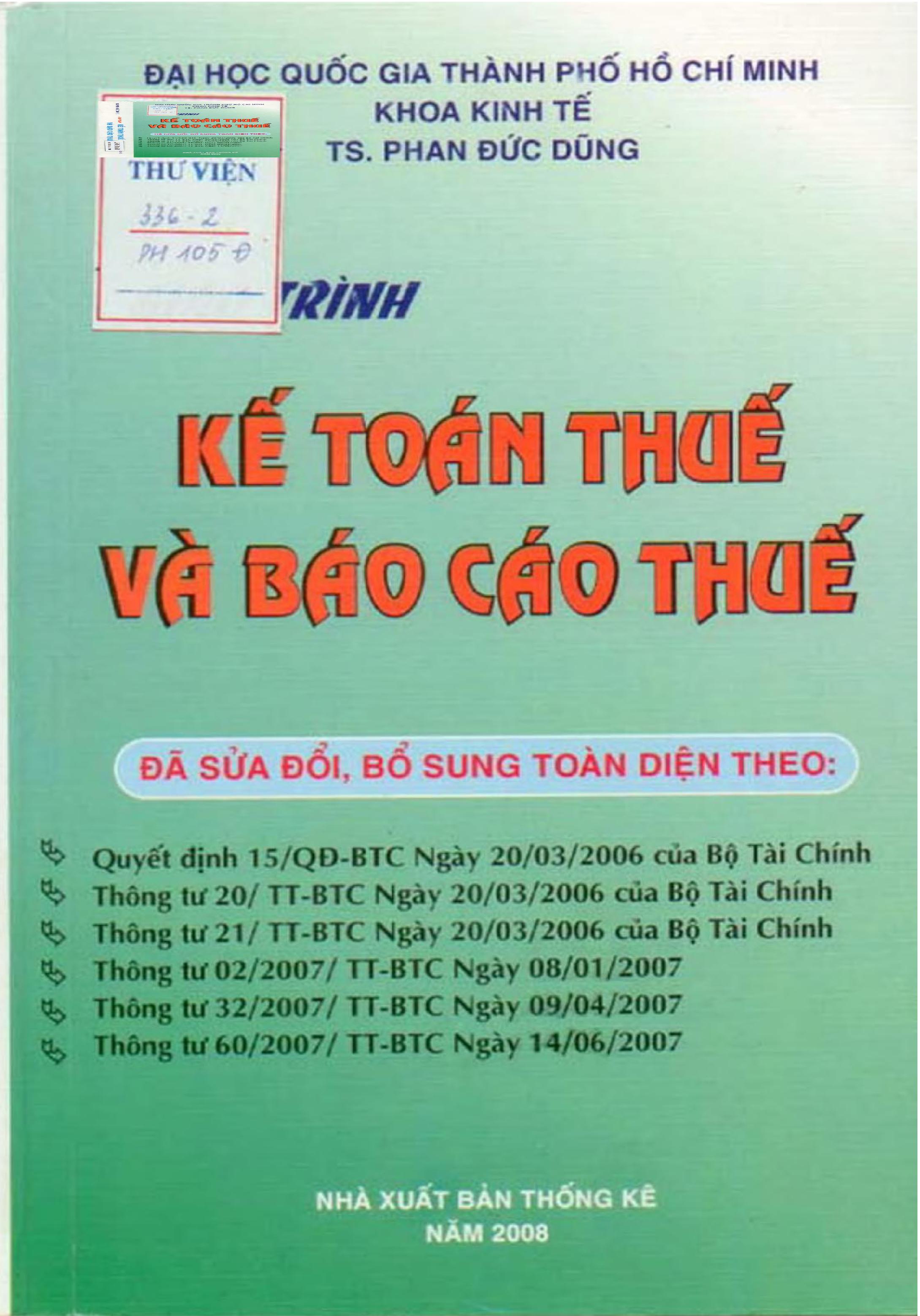 Kế toán thuế và báo cáo thuế