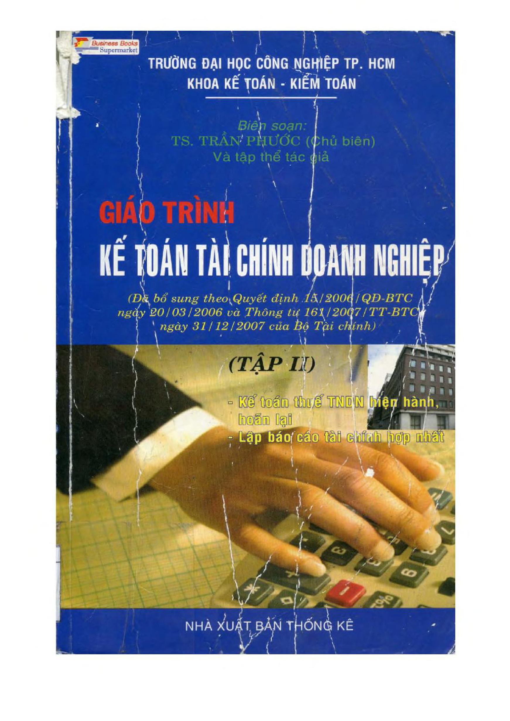 Giáo trình Kế toán tài chính doanh nghiệp - Tập 2